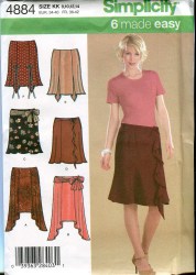 4884 ASYMMETRIC /SHAPED SKIRTS LENGTHS EZ PATTERN 16-24